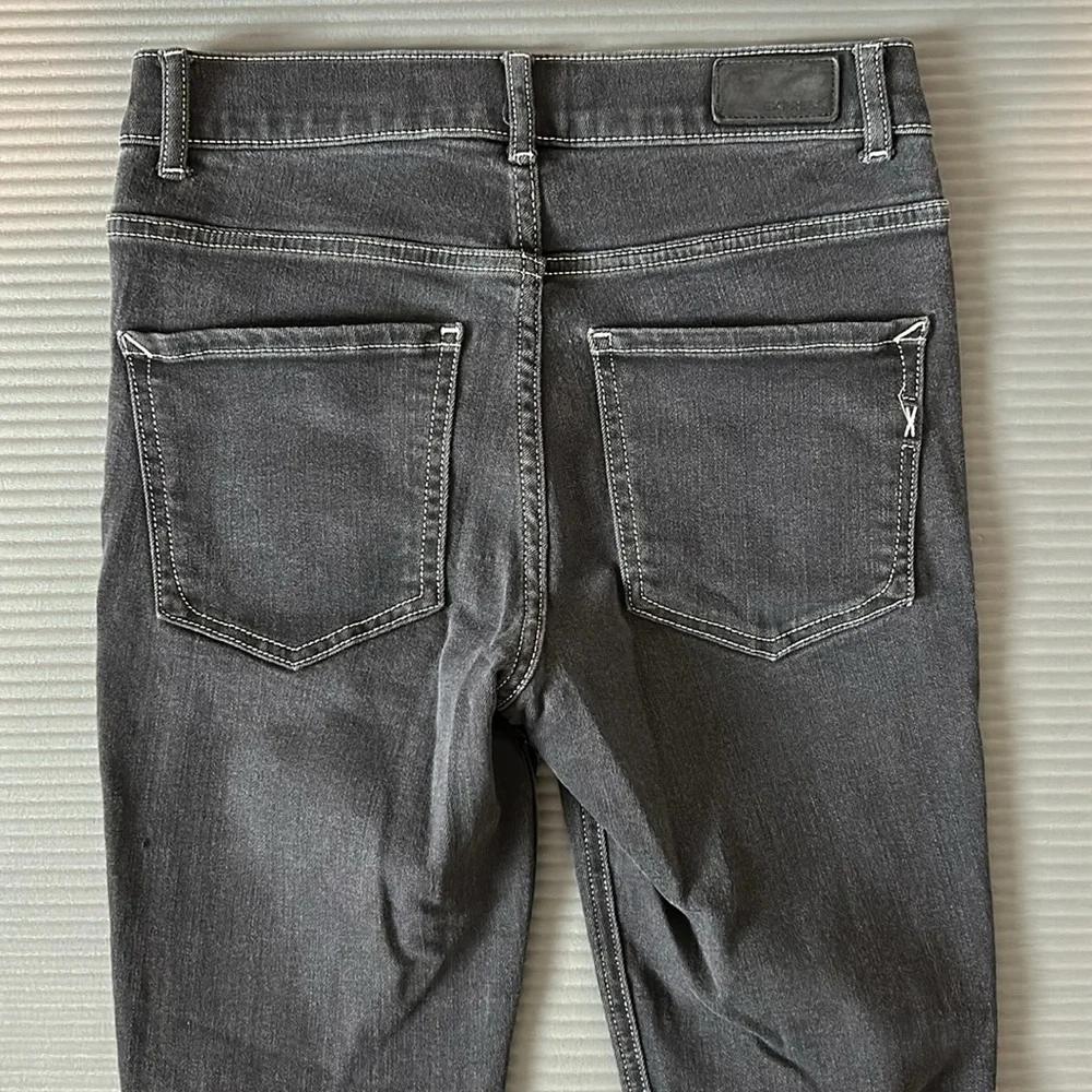 Express Legging High Rise Dark Wash Skinny Jeans Womens Sz 6 Button Fly - Picture 4 of 4